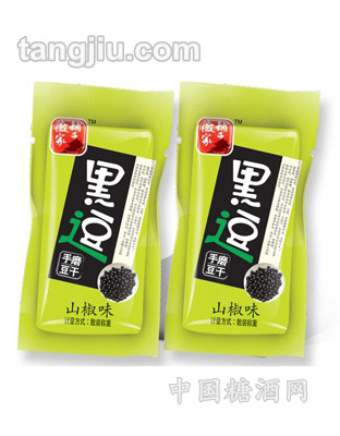 黑逗手磨豆干山椒味