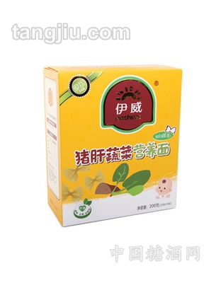 伊威猪肝蔬菜营养蝴蝶面80g