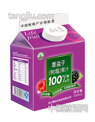 树莓(覆盆子)果汁350mL屋顶盒