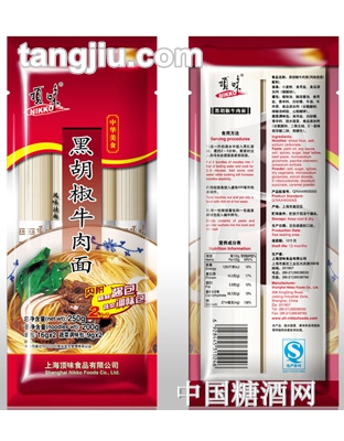 顶味黑胡椒牛肉面250g