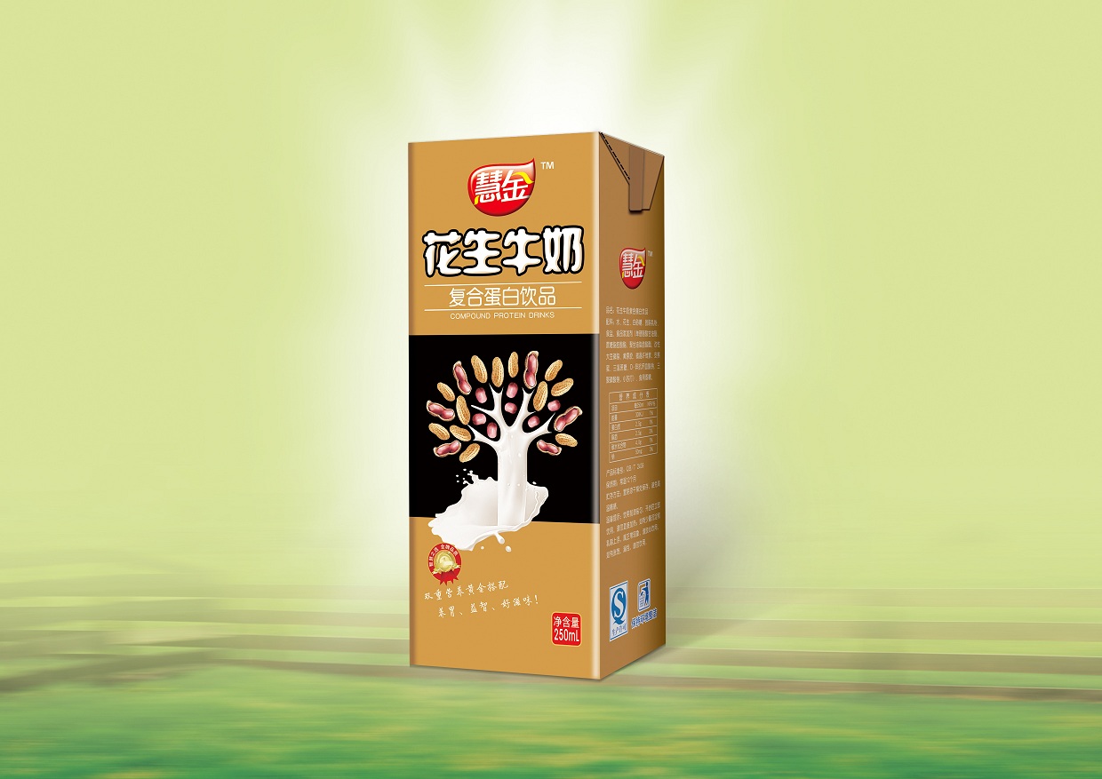 慧金苗条砖花生牛奶复合蛋白饮品单盒装