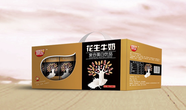 慧金苗条砖花生牛奶复合蛋白饮品可视窗礼品装