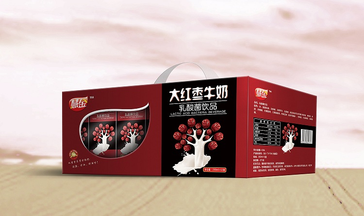 慧金苗条砖大红枣牛奶乳酸菌饮品12盒可视窗礼品装