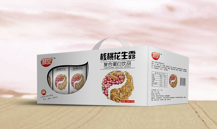 慧金苗条砖核桃花生露复合蛋白饮品12盒可视窗礼品装