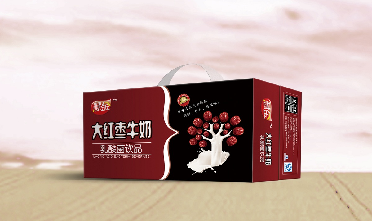 慧金苗条砖大红枣牛奶乳酸菌饮品20盒装