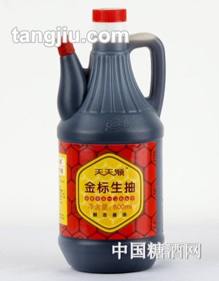 天天顺金标生抽酱油800ml