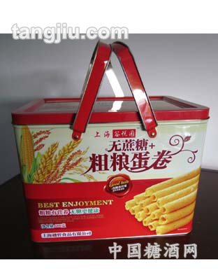 无蔗糖粗粮蛋卷铁罐