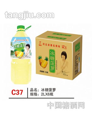 C37 品名：冰糖菠萝 规格：2Lx6瓶