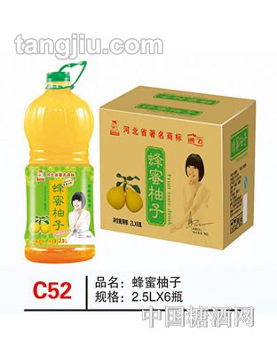 C52 品名：蜂蜜柚子 规格：2.5Lx6瓶
