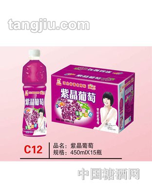 C12 品名：紫晶葡萄 规格：450mlx15瓶