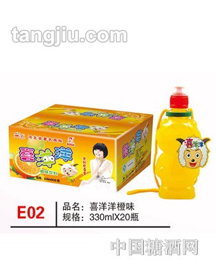 E02 品名：喜洋洋橙味 规格：330mlx20瓶