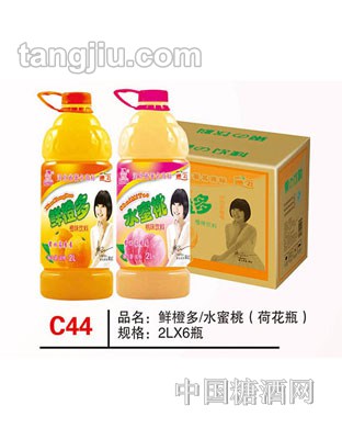 4 品名：鲜橙多、水蜜桃（荷花瓶） 规格：2Lx6瓶