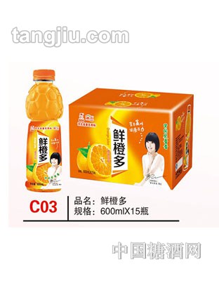 C03 品名：鲜橙多 规格：600mlx15瓶