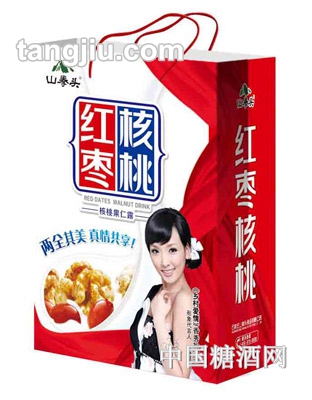 山拳头红枣核桃露手提袋
