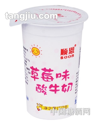 顺恩草莓味酸牛奶150g