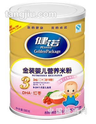 健诺3段DHA●红枣营养米粉580g