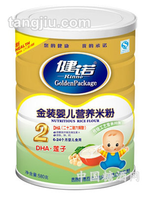 健诺2段DHA●莲子营养米粉580g