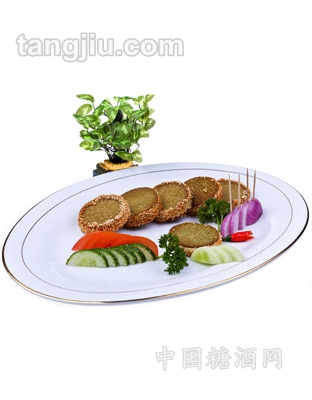 脆皮绿茶佛饼
