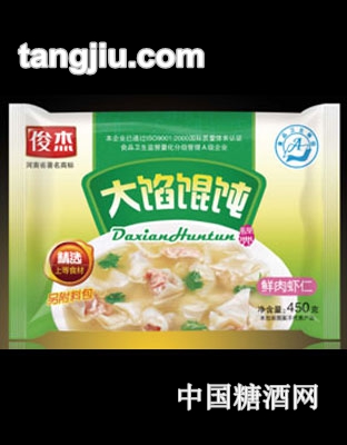 俊杰鲜肉虾仁馄饨450g