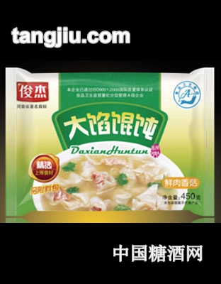 俊杰鲜肉香菇馄饨450g