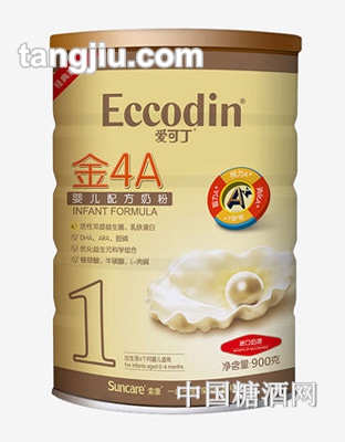 爱可丁金4A配方奶粉1段900g