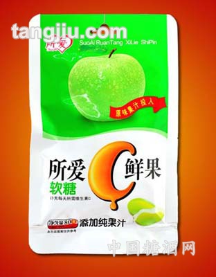 C鲜果软糖绿色袋装