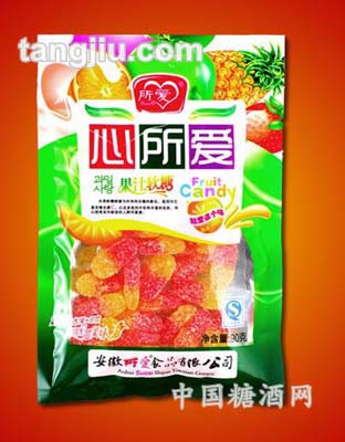 心所爱果汁软糖黄绿色袋装