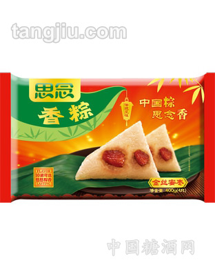 思念400g速冻精品装粽金丝蜜枣