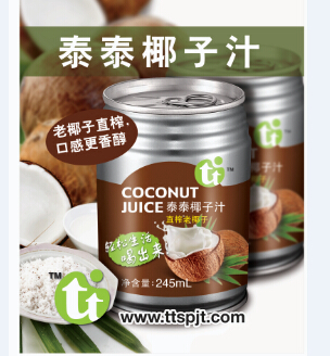 泰泰椰子汁 植物蛋白饮料 直榨椰子汁饮料  广东泰泰食