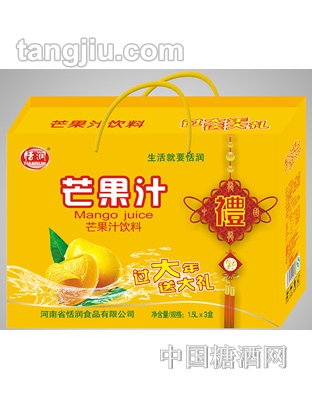 恬润芒果汁饮料礼盒1.5Lx3盒