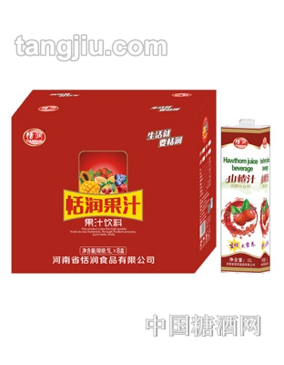 恬润山楂汁饮料1L