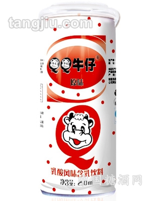 QQ牛仔乳酸含乳饮料（原味）250ml