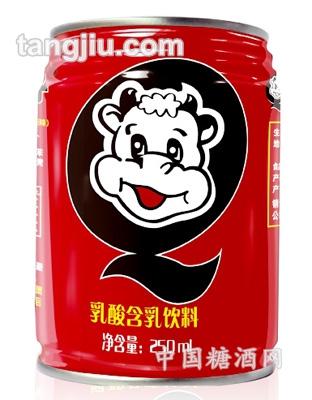 QQ牛仔乳酸含乳饮料（红罐）250ml