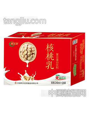阿尔发无糖核桃乳箱240ml×20罐