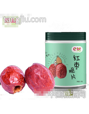 e然红枣脆片无核香酥脆枣干室零食果蔬干红枣干