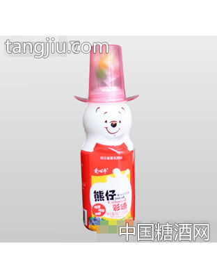 200ml爱心牛熊仔彩糖果味奶饮品