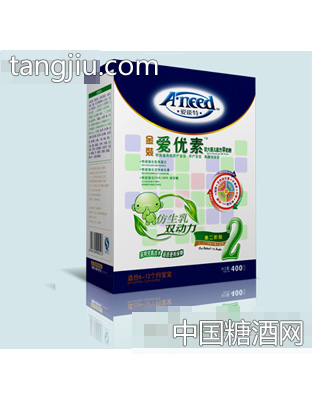 爱优素金装较大配方羊奶粉400克盒装