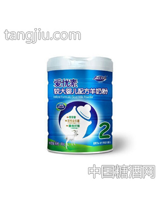 爱能特爱优素较大配方羊奶粉800克听装2段
