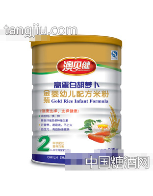 澳贝健高蛋白胡萝卜配方米粉罐装