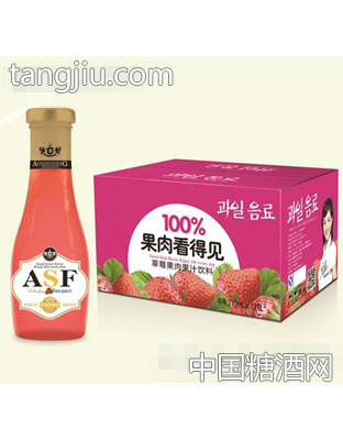 奥知源草莓果汁果肉饮料275mlx12瓶