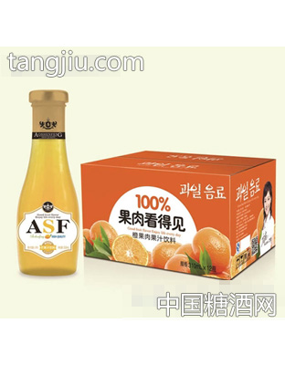奥知源橙果汁果肉饮料275mlx12瓶