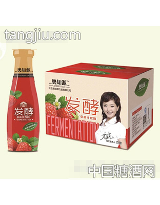 奥知源发酵草莓果汁果肉饮料310mlx12瓶