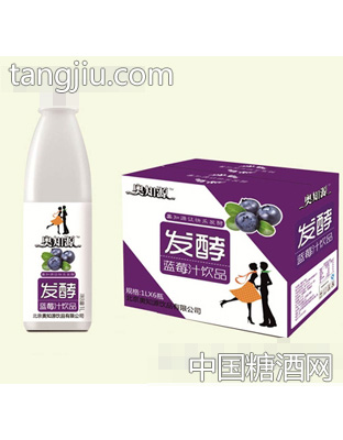 奥知源发酵蓝莓汁饮料1Lx6瓶