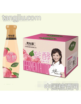 奥知源发酵蜜桃果汁果肉饮料310mlx12瓶