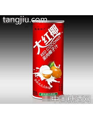大红椰果肉椰子汁245ml