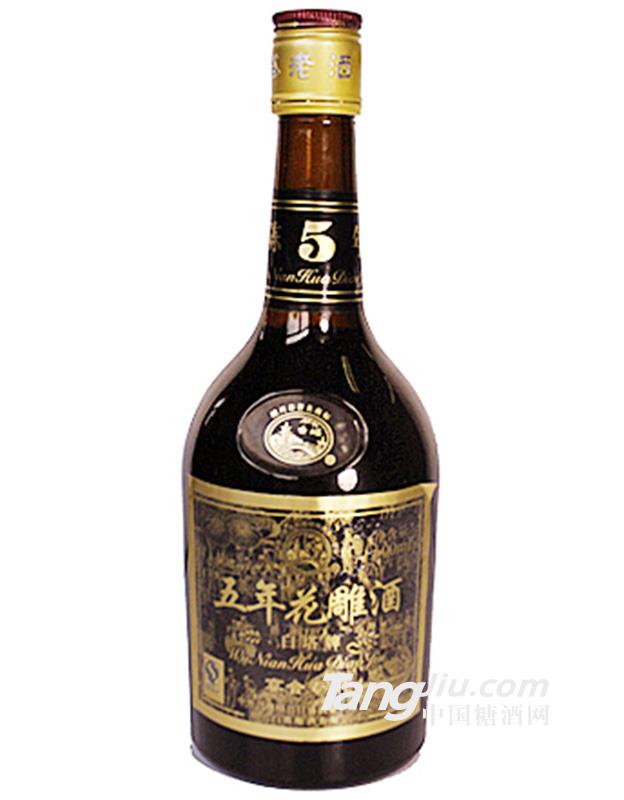 五年花雕酒黑标600ml