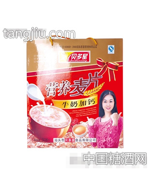 贝多星营养麦片牛奶加钙