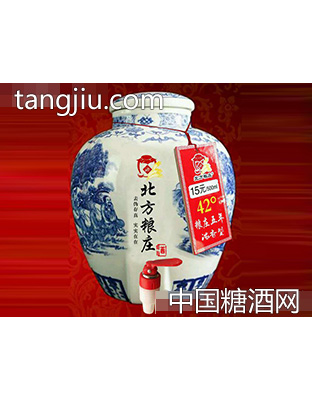 北方粮庄青花瓶坛酒·42度粮庄5