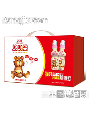百慧贝贝星发酵乳酸菌200mlx24瓶装