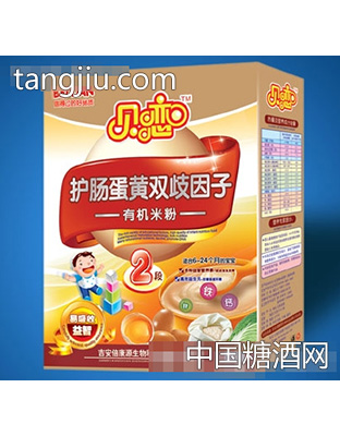 贝恋护肠蛋黄双岐因子有机米粉